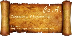 Csengeri Alexandra névjegykártya