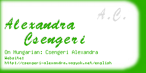alexandra csengeri business card